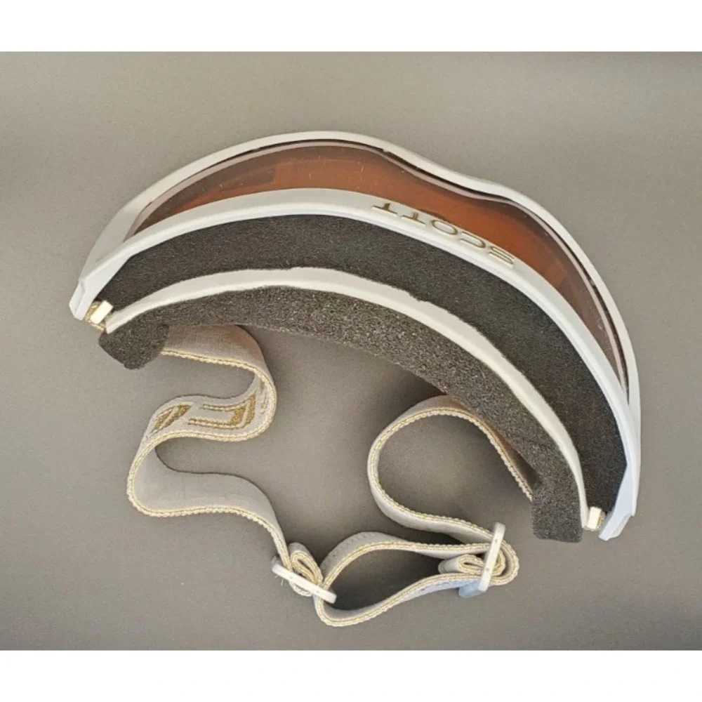NOS Vintage Scott USA Venturi  Gray Goggles Gray Gold Fringe Original Packaging